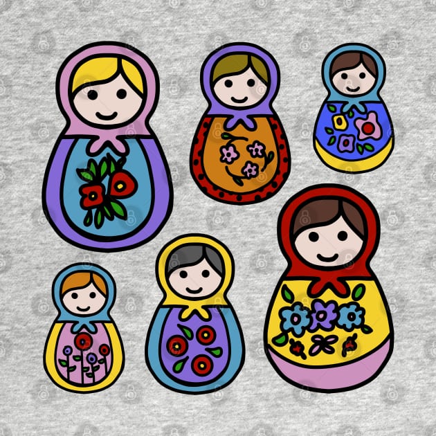 Matryoshka (Russian Stacking) Dolls by Slightly Unhinged